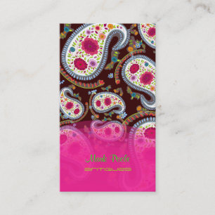 PixDezines handritade paisley/diy-bakgrund Visitkort