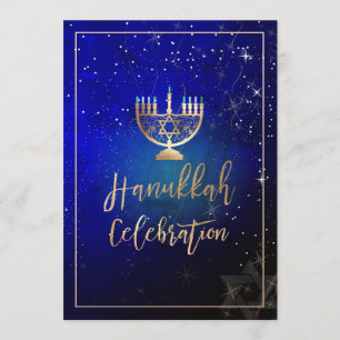 PixDezines Hanukkah Firande, Roligt Script-teckens Inbjudningar