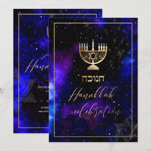 PixDezines Hanukkah Firande, Roligt Script-teckens Inbjudningar