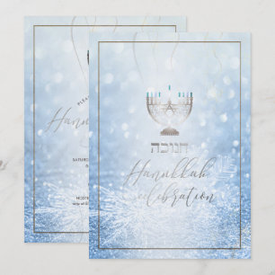 PixDezines Hanukkah Firande, Roligt Script-teckens Inbjudningar
