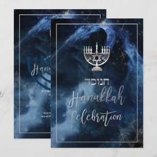 PixDezines Hanukkah Firande, Roligt Script-teckens Inbjudningar