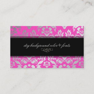 PixDezines Haute Coutour Damask/diy-bakgrund Visitkort