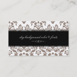 PixDezines Haute Coutour Damask/dyy-bakgrund Visitkort