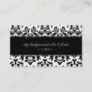 PixDezines Haute Coutour Damask/dyy-bakgrund Visitkort
