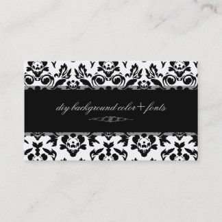 PixDezines Haute Coutour Damask/dyy-bakgrund Visitkort