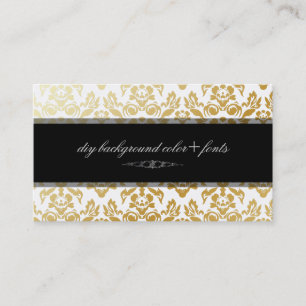 PixDezines Haute Coutour Damask/dyy-bakgrund Visitkort