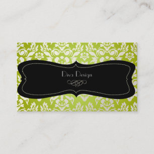 PixDezines Haute Coutour Damask, Falsk pärla Visitkort