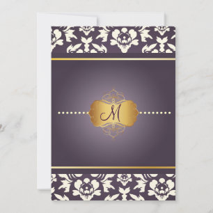 PixDezines Haute Couture Damask, Pearl Mor Inbjudningar