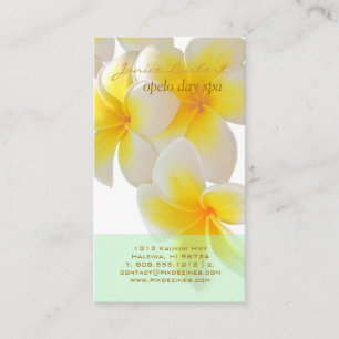PixDezines Hawaii Plumeria/DIY typsnitt+färg Visitkort
