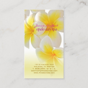 PixDezines Hawaii Plumeria Visitkort