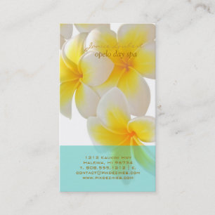 PixDezines Hawaii Plumeria Visitkort