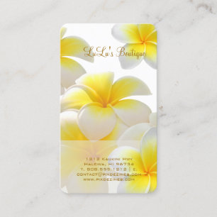 PixDezines Hawaii Plumeria Visitkort