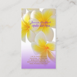 PixDezines Hawaii Plumeria Visitkort