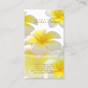 PixDezines Hawaii Plumeria Visitkort