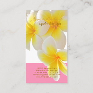 PixDezines Hawaii Plumeria Visitkort