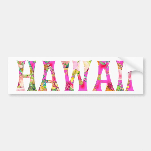 PixDezines Hawaii Tiki Typografi Bildekal (Framsidan)