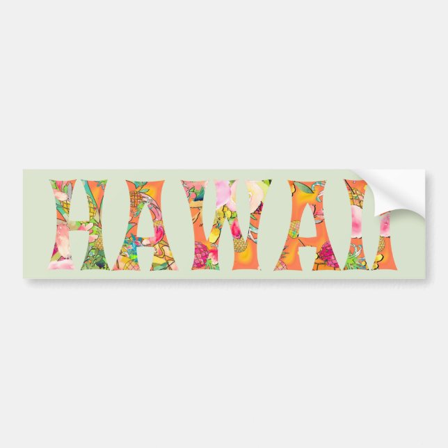 PixDezines Hawaii Tiki Typography Bildekal (Framsidan)