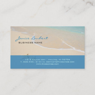 PixDezines Hawaiian Beach Visitkort