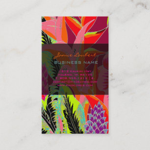 PixDezines Hawaiian Jungle 3 - anpassningsbarnas b Visitkort