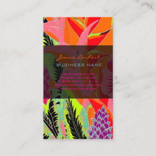 PixDezines Hawaiian Jungle 3 - anpassningsbarnas b Visitkort