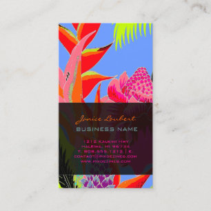 PixDezines Hawaiian Jungle 3 - DIY Background Visitkort