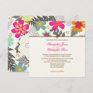 PixDezines hawaiian jungle/DIY-bakgrund färg Inbjudningar