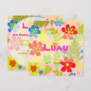 PixDezines hawaiian jungle/DIY-bakgrund färg Inbjudningar