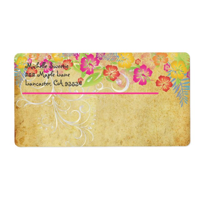 PixDezines Hawaiian Leis of Hibiscus Fraktsedel (Framsidan)