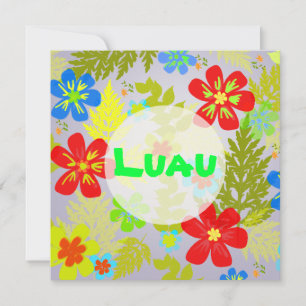 PixDezines hawaiiansk djungel/DIY bakgrundsfärg Inbjudningar