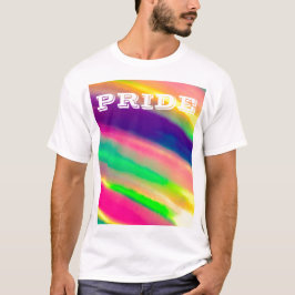 PixDezines HBT Vattenfärg Regnbåge Pride T Shirt
