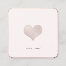 PixDezines Heart| Faux Metallic  Square Busi