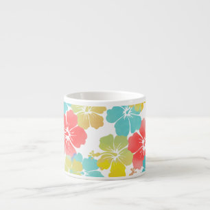 PixDezines hibiscus/DIY-bakgrund färg Espressomugg