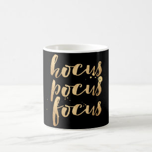 PixDezines Hocus/Pocus/Focus/Faux Guld/DIY Färg Kaffemugg