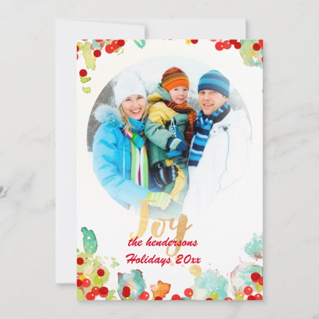 PixDezines holly wand/helgdagskort Julkort (Framsida)