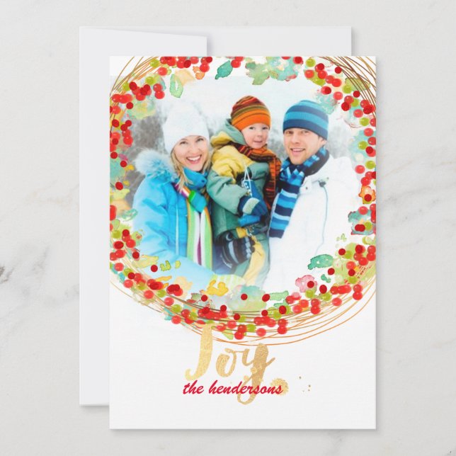 PixDezines holly wand/helgdagskort Julkort (Framsida)