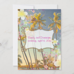 PixDezines hula dröm/plumeria/strand/tropiska Inbjudningar
