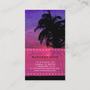 PixDezines hula sunset Visitkort