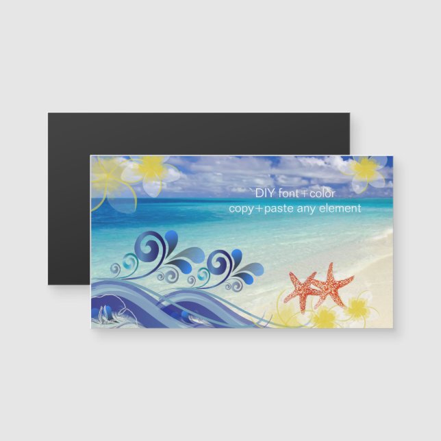 PixDezines hula wave/plumeria/starfish (Fram/baksida)