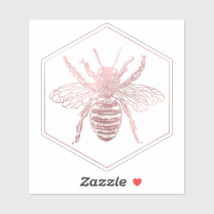 PixDezines Humla+Honeycomb, Faux Ro Guld Klistermärken