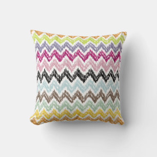 PixDezines ikat chevron/dyy-bakgrund Kudde