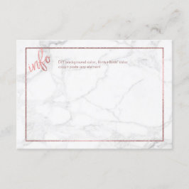 PixDezines INFO-KORT/MARBLE+FAUX RO GULD Tilläggskort