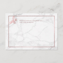 PixDezines INFO-KORT/MARBLE+FAUX RO GULD Tilläggskort