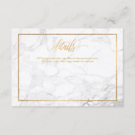 PixDezines-INFORMATION/MARBLE+FAUX GULD Tilläggskort