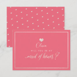 PixDezines Iridescent +Coral, Maid of honor Inbjudningar