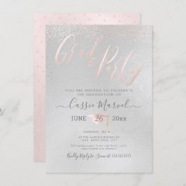 PixDezines Iridescent  Rosa 2019 Grad Party Inbjudningar