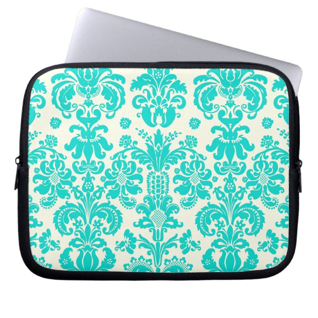 PixDezines Isabella Damask/DIY-bakgrund färg! Laptop Sleeve (Framsidan)