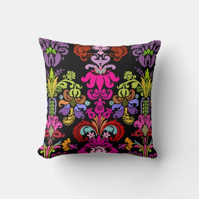 PixDezines isabella damask/dyy bakgrund Kudde (Framsida)