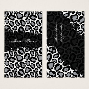 PixDezines jaguar/grå färg/diy bakgrundsfärg Visitkort