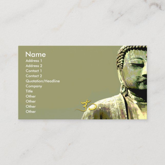 PixDezines japanska buddha Visitkort (Framsida)