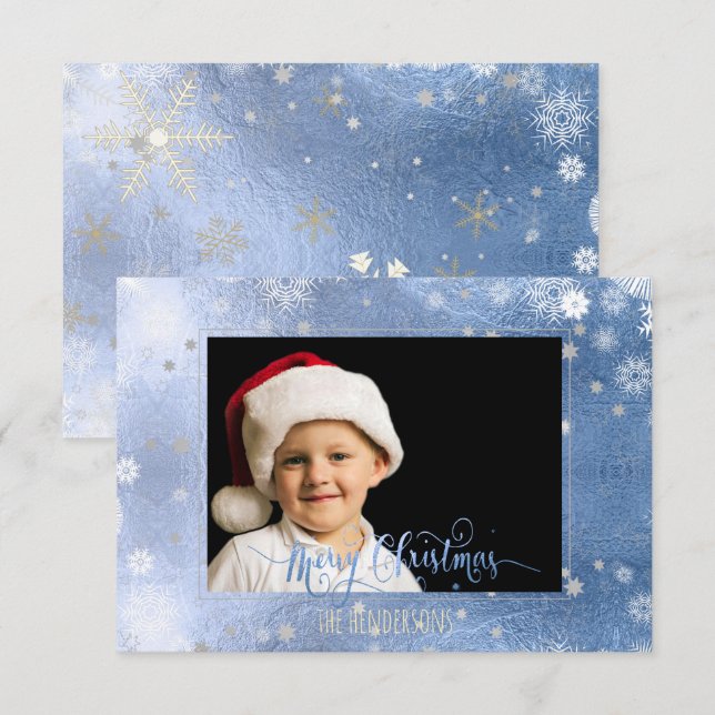 PixDezines julhelg foto/ kalligrafi Inbjudningar (Fram/baksida)